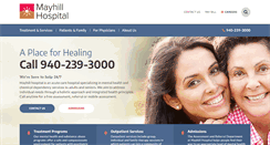 Desktop Screenshot of mayhillhospital.com