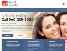 Tablet Screenshot of mayhillhospital.com